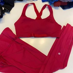 Lululemon crops and bra 6 NWOT